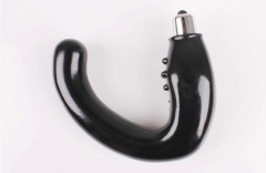 Adult Sex Product Black Vibrating Prostata Massager With Bullet Vibrator