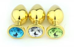 Various Colors jewelry heart metal anal plug